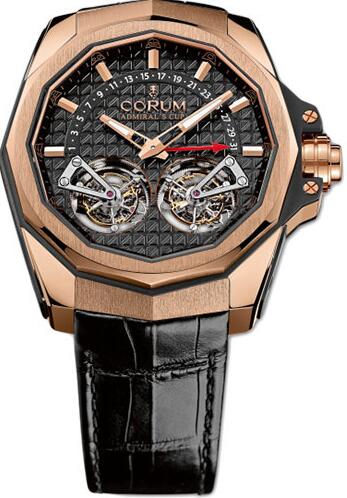 Corum Admirals Cup AC-One 45 Double Tourbillon Replica watch A108/02339 - 108.101.55/0F01 AN11